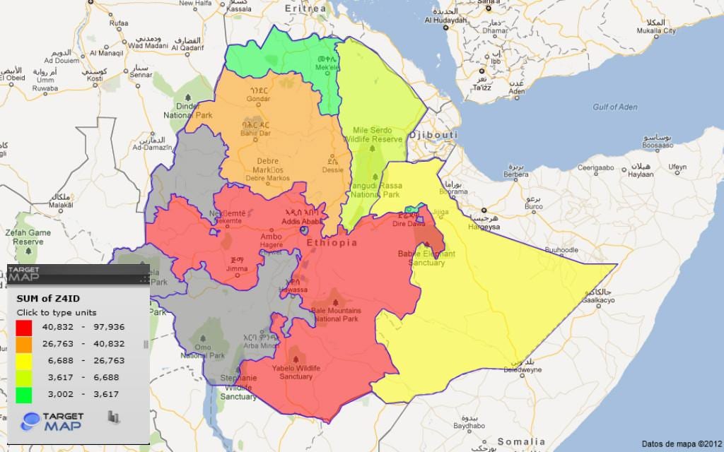 Этиоп аймаг газрын зураг