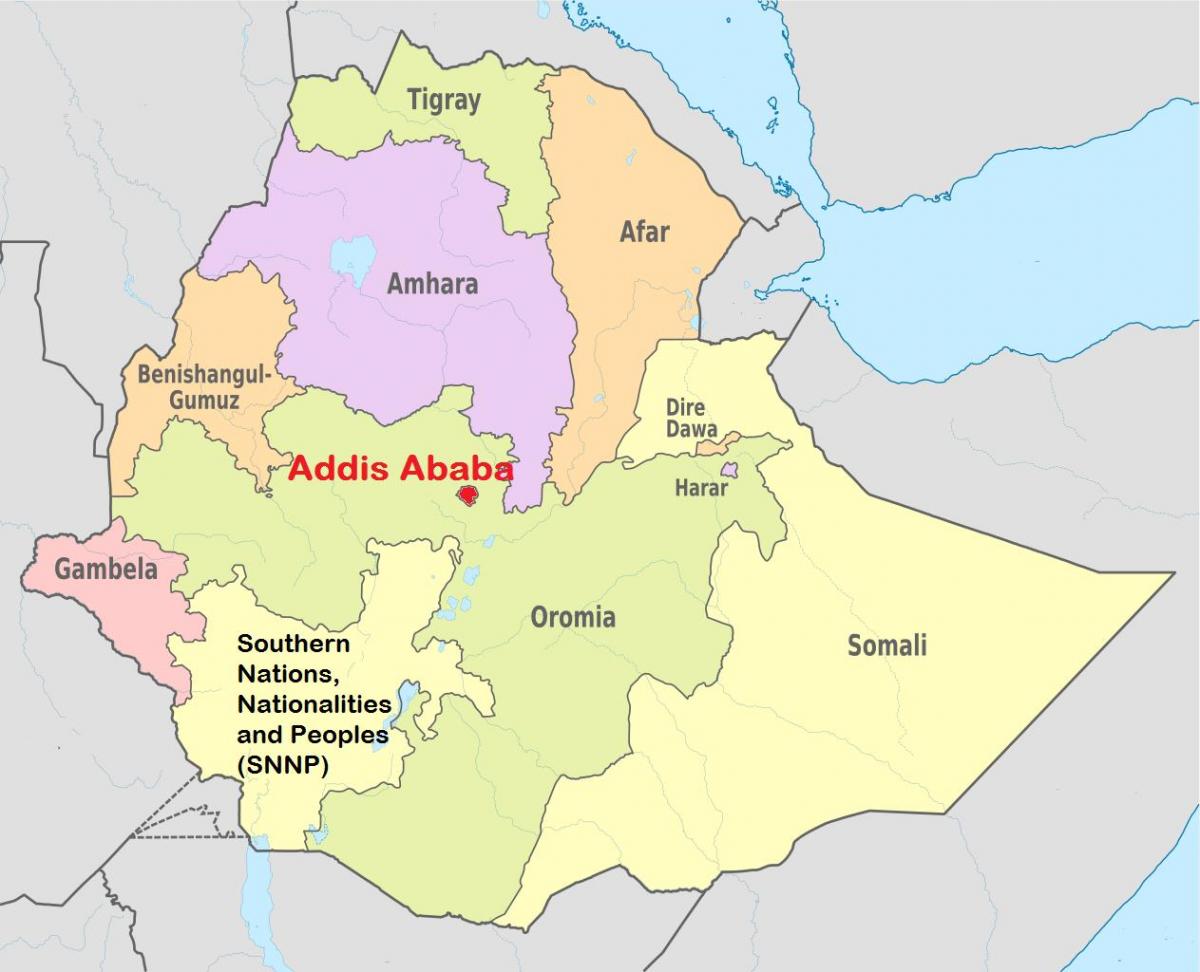 addis ababa Этиоп дэлхийн газрын зураг