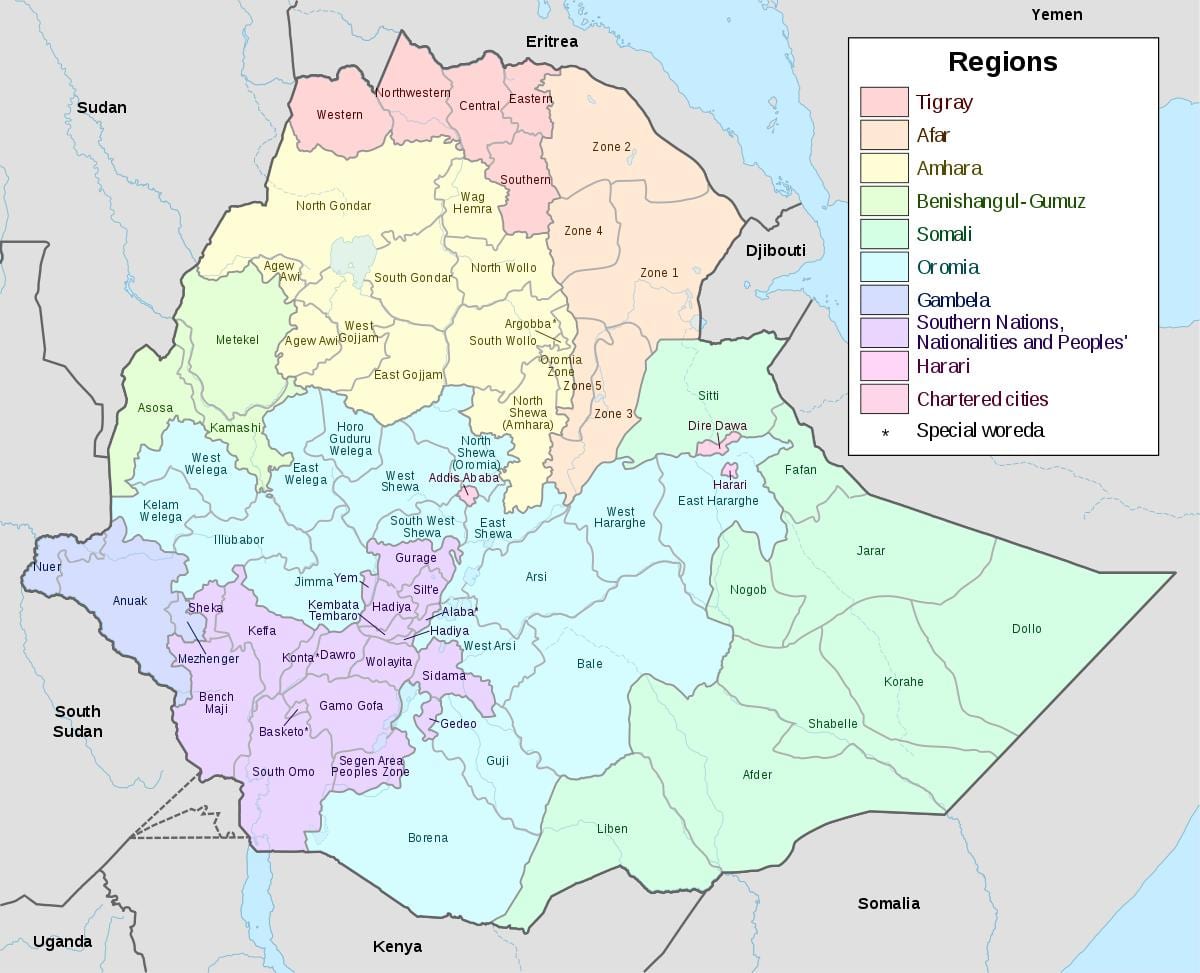 hawassa Этиоп газрын зураг