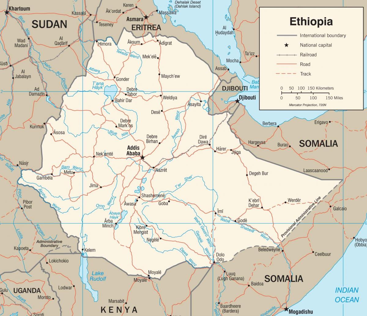шинэ Этиоп газрын зураг