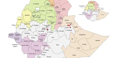 Этиоп woreda газрын зураг
