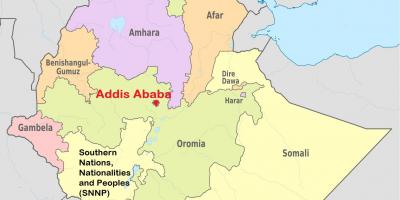 Addis ababa Этиоп дэлхийн газрын зураг