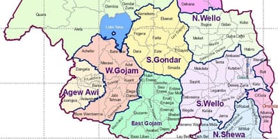 Этиоп gondar газрын зураг